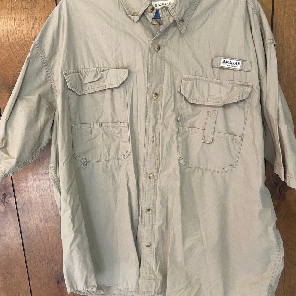 Magellan Outdoors Men's Khaki Shirt Jacket